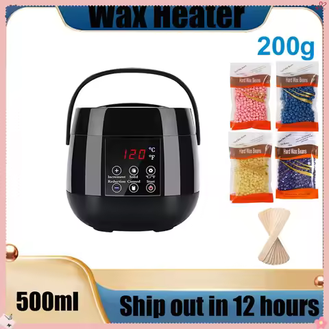 Wax Beans Waxing Machine Kit 500ml Wax Warmer Machine Brazilian Hard Waxing Epilator Wax-melt Pot Bi