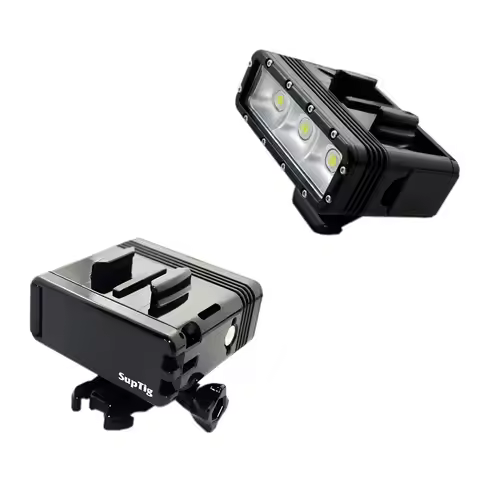 Dual Battery Diving Flash Light Underwater Led Fill Light For Gopro Hero Max 10 9 8 7 6 5 4 Session 
