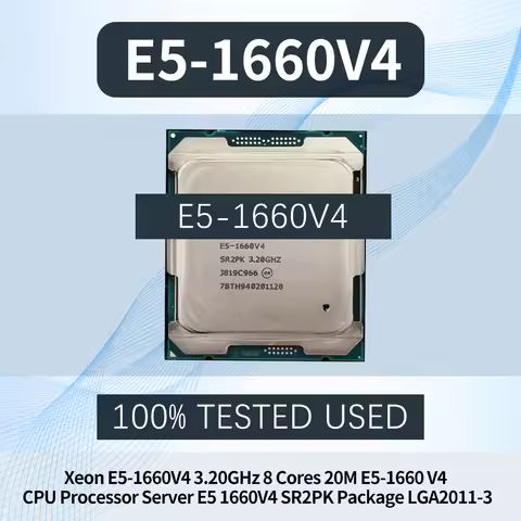 Xeon E5-1660V4 3.20GHz 8 Cores 20M E5-1660 V4 Computer CPU Processor Server E5 1660V4 SR2PK Package 