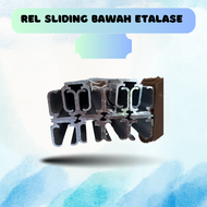 Track Aluminium Rel Atas dan Bawah Pintu Lipat Rail Folding Door 3 Meter 2 meter