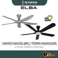 ELBA TERRA ECF-N5650(GR) 56" / URANO ECF-N6032L(BK) 60"  DC Motor 5 Blade With Remote Control / Kipa