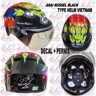 Arai motif helmet, copy Arai motif helmet blackRussel or blackRussel