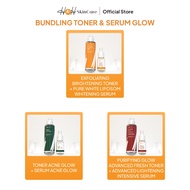 HNH Skincare - BUNDLE 2PCS [TONER + SERUM] Advanced Brightening/ Acne Glow/