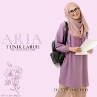 Tunic Blouse Muslimah / Long Tunic Blouse /Blouse Muslimah Cotton / Long Blouse Women - ARIA - DUSTY