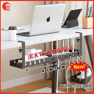 CO [In Stock Now]Under Table Cable tray/Cable Management Tray/Adjustable to fit desktops 1.2–4 cm th