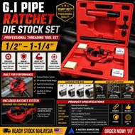 Water G.I (1/2”-1-1/4”)& Conduit(3/4”-1-1/2”) Ratchet Die Stock Set ,Rachet Die Stock Set Manual Pip