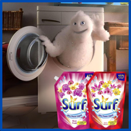 SURF ROSE FRESH AND CHERRY BLOSSOM LIQUID DETERGENT IN REFILL POUCH 900 ML AND 2.5 LITER. UP TO 2X B