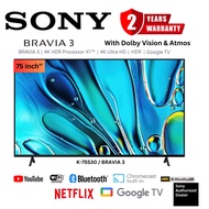 Sony Google Led TV S30 (75") K-75S30 BRAVIA 3 class LED 4K HDR Google TV (2024)