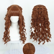 [New Style cos Wig] Wednesday Adams Agnes Invisible Girl Prom COS Wig Brown Long Curly Hair Wig
