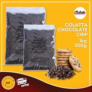 BIG SIZE Colatta Premium Chocolate Chip Large Medium Mini Size Halal Coklat Cip Murah 1kg