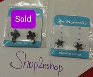 全新星星磁石耳環