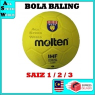 1 PC MOLTEN HANDBALL SIZE 1 2 AND SIZE 3 (NEW) / TRANING / BOLA BALING /