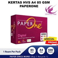 (1 Rim) Paperone A4 HVS Paper 85 Gsm