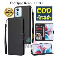 Case Oppo Reno11 F 5G Wallet Case Leather - Casing Wallet Case Wallet Leather Flip Case