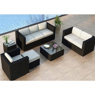 Outdoor Leisure Rattan Sofa Courtyard Terrace Waterproof Sunproof Rattan Art Sofa Furniture Balcony 