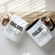 Ceramic Cups "Failure - Evolve" Successful Motivation, Inspirational Gifts to Overcome Failure