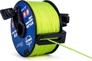 Professional Mason Line - # 18 Braided Nylon String (328FT) Folding Reloadable Reel for Precision Ma