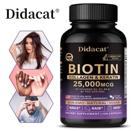 Didacat-Biotin, hyaluronic acid, collagen – 25,000 mcg, unisex, vitamins to promote hair growth – al