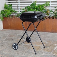Grill Burger Pelbagai Fungsi Mudah Alih 18-Inci Rak Barbeku Perkhemahan Luaran Grill Burger Boleh Di