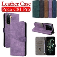 For PocoPhoneC81Pro 5G Flip Leather Phone Case For Xiaomi Poco C81 Pro C81Pro C81X C 81 PocoC81 Pro 