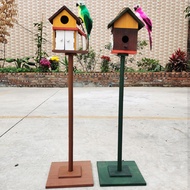 Creative Long Rod Solid Wood Bird House Bird Nest Bird Nest Outdoor Garden Decoration Preservative W