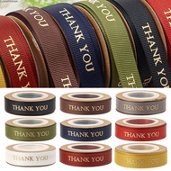 CLEIGHTEEN8H Thank You Ribbon Birthday Decoration Flower Packaging Organza Ribbon Flower Bouquet Sat