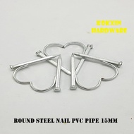Round Steel Nail Pvc  Pipe 1/2'',3/4'',1''& 15MM,20MM,25MM Pipe Pvc (10pcs)