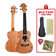 Ukulele 23 inch - Ukulele Concert Cat Shape - High Quality Mahogany Wood, Attractive Gift