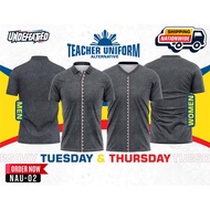 DEPED UNIFORM 2025 FULL SUBLIMATION DEPED TSHIRT FOR MEN AND WOMEN Monday To Thursday Teachers Unifo