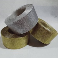 Silver ribbon Large Glitter ribbon 4cm Glitter ribbon gift ribbon Hampers ribbon