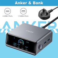 Anker Prime 250W USB-C Charger, Ultra-Fast 6-Port GaN Charging Station, 2.26" LCD Display (UK)