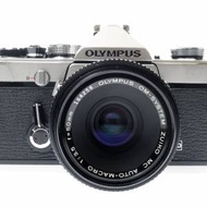 Olympus OM-1 SLR 35mm Film Camera w/ Zuiko MC Auto-Macro 50mm f3.5 Lens #4668