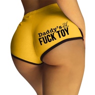 Womens Yoga Booty Shorts Sexy Printed Dance Sport Workout Hot Pants Plus Size Lounge Wear Briefs