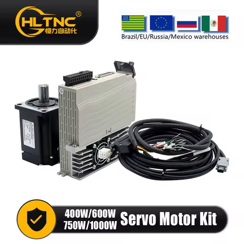 Hot Sales Servo Motor 400w 600w 750w 1000w Servo Driver 17bit Absolute Encoder AC110V220V 1.27Nm-3.8