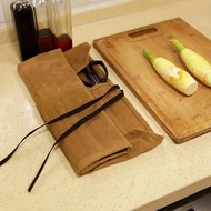Chef Knife Roll Bag, Portable Chef Knife Box, Knife Roll Bag with 7 Slots for Kitchen Utensils Light