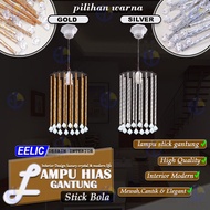 Eelic Moslem131 Decorative Lights Hanging Chain stick crystal Ball modern Design+1Pcs led Lights (LA