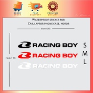 [D2] Racing Boy rcb sticker reflective stiker motorcycle bike helmet Kereta pantulan cahaya Waterproof Motor Vinyl Decal