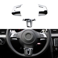 ABS Chrome Car Steering Wheel Trim for Volkswagen VW Golf 6 MK6 Polo Jetta MK5 Polo Bora Steering Wheel Cover Sequins Sticker