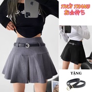 (With Belt As Gift) Large, Short-Toe High-Waisted tennis Skirt hot Trend, Big-Back tennis Skirt 384