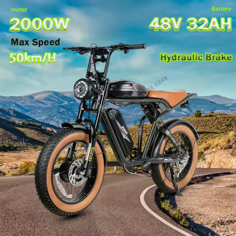 Electric Bicycle M20-lll 2000W 48V 32AH Dual Motor Battery Electric Bike 20*4.0 inch Fat Tire Mounta