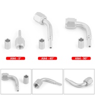 High Quality AN4 Crimp Fittings 0°/45°/ 90° Swivel Rotating  Stainless Steel Hydraulic Hose Fitting