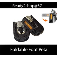 Foldable Foot Pedal (Aluminum Alloy) Bicycle foldable Foot Pedal Folding Cycling Ride Parts Cycling Road Bike