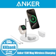 Anker 15W Mag Wireless Charging Station (3-in-1 Stand) Ultra-Fast Charger