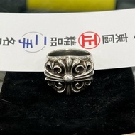 東區正精品㊣Chrome Hearts 925 克羅心十字花純銀戒指 RZ5817