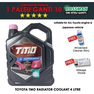 1  Botol Genuine Toyota TMO 4L Premium Super Long Life Coolant Premixed 50/50 Premix 4000mL Proton P