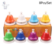 [San] Eight Tone Clo Tone Bell Desk Bells For Educational Music For Toddlers 8 Notes Colorful Hand B