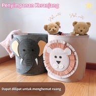 35*35 CM Toy Dirty Storage Bag Round Folding Laundry Bag Cute Basket Storage Container