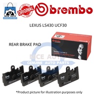 LEXUS LS430 UCF30 (REAR) DISC BRAKE PAD (1SET =4PCS)-BRAND 100% ORIGINAL BREMBO