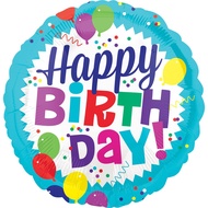 17" Inch Happy Birthday Balloons Blue (B0735)