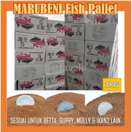 MARUBENI Nishin no 3, 4, 5 (1KG) Makanan Ikan Guppy, Betta, Tetra, Molly / Fish Pellet Pelet Pallet Palet